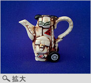 イギリス Paul Cardew Miniture Teapot「Golf Club」(幅5cm、高さ4.5cm)
