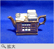 イギリス Paul Cardew Miniture Teapot「Typewriter, Book, etc.」(幅6cm、高さ3.7cm)